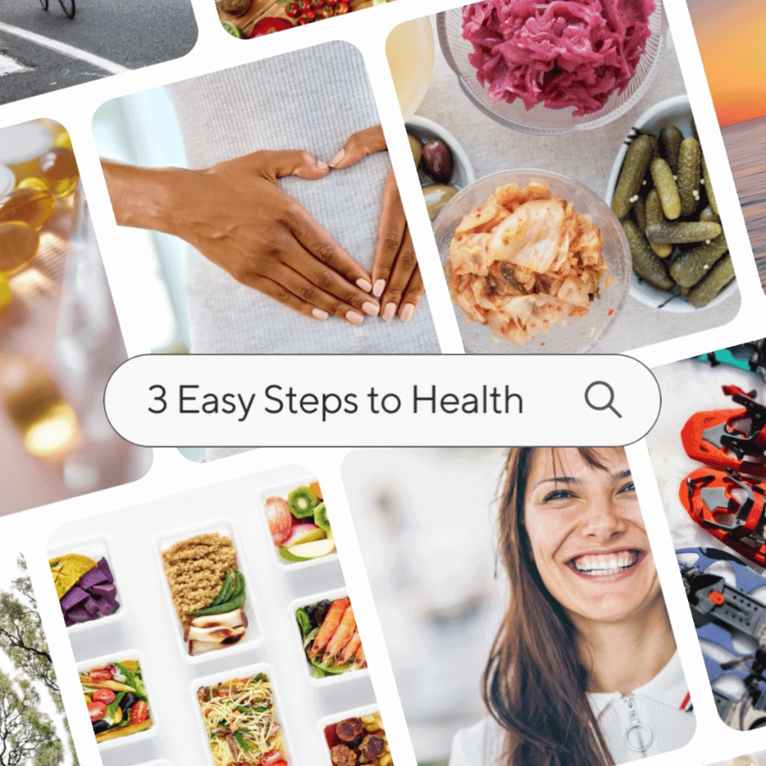 Images of healthy foods and activities
